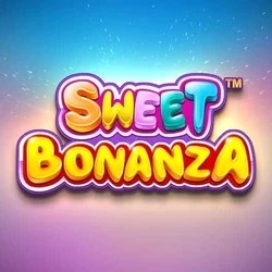 Sweet Bonanza logo – Slots by Pragmatic Play at Robocat Casino