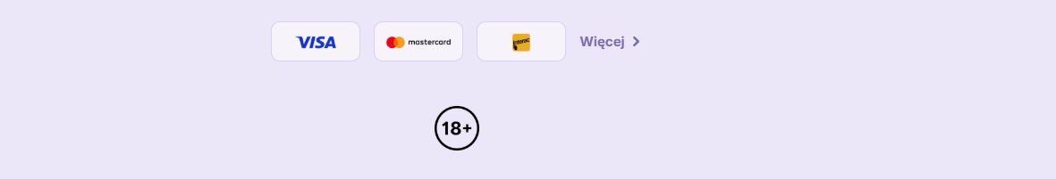 Casino footer with Visa, Mastercard, and Jeton payment icons, a Finnish “More” link, and an 18+ age restriction badge on a light grey background.